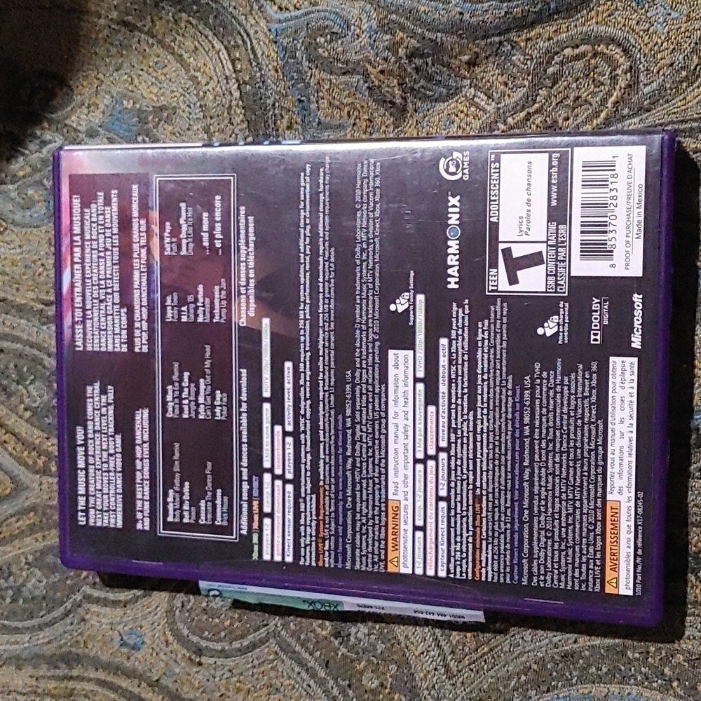 Dance central Xbox 360 Kinect game‎ - Picture 2 of 4